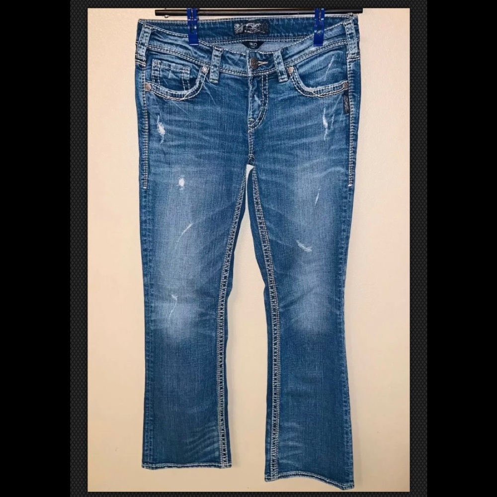 Silver AIKO low bootcut jeans size 28